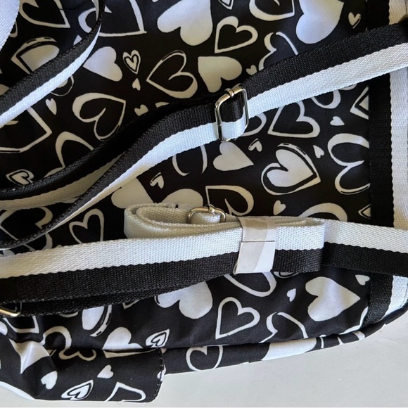 Brighton Black and White Heart Backpack New without tags. cute! Retails $150! - Picture 4 of 12